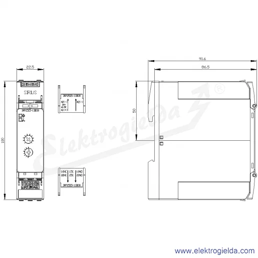 Rysunek wymiarowy Rysunek wymiarowy