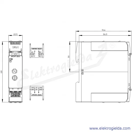 Rysunek wymiarowy Rysunek wymiarowy