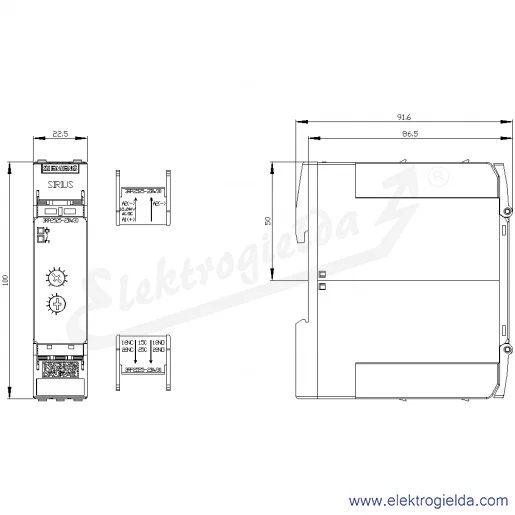 Rysunek wymiarowy Rysunek wymiarowy
