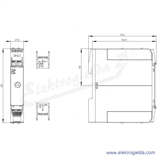 Rysunek wymiarowy Rysunek wymiarowy