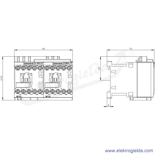 Rysunek wymiarowy Rysunek wymiarowy