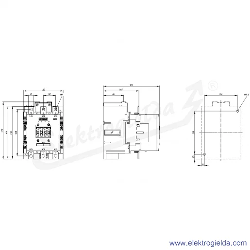 Rysunek wymiarowy Rysunek wymiarowy
