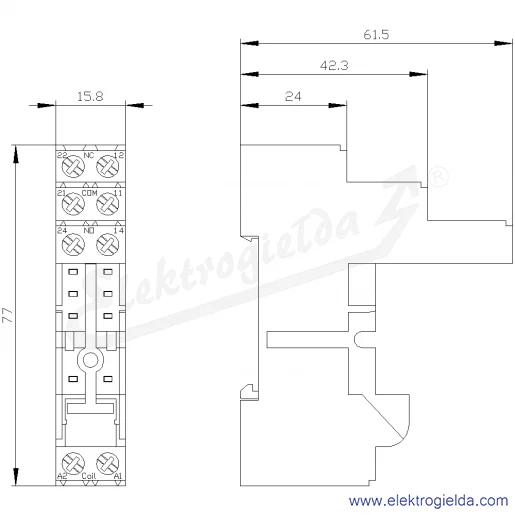 Rysunek wymiarowy Rysunek wymiarowy