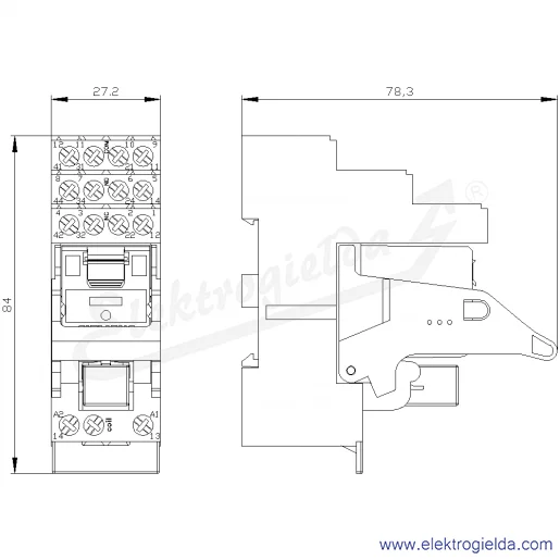 Rysunek wymiarowy Rysunek wymiarowy