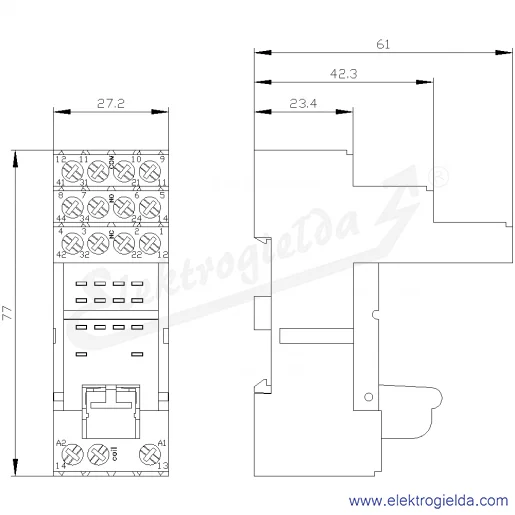 Rysunek wymiarowy Rysunek wymiarowy