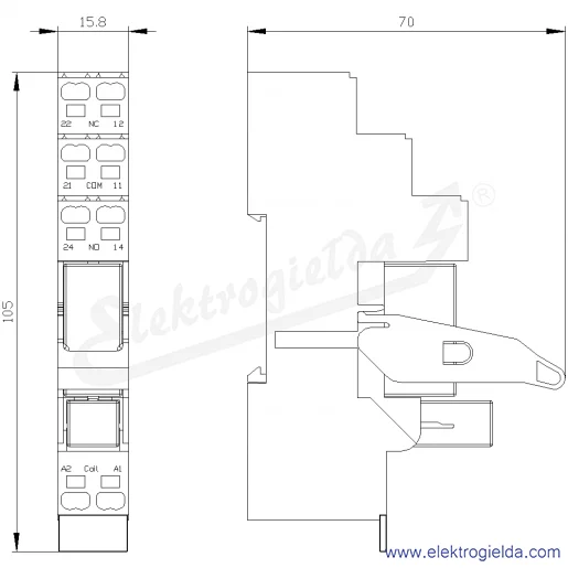 Rysunek wymiarowy Rysunek wymiarowy