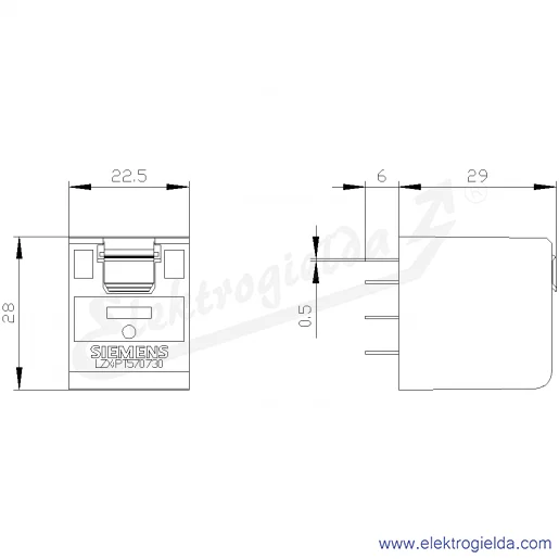 Rysunek wymiarowy Rysunek wymiarowy