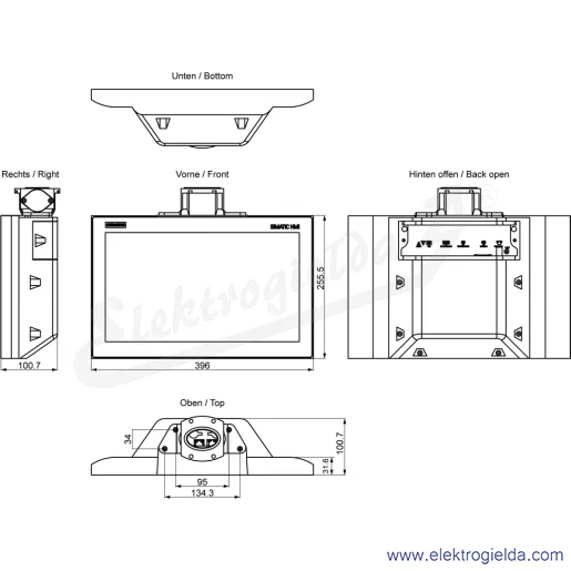 Rysunek wymiarowy Rysunek wymiarowy