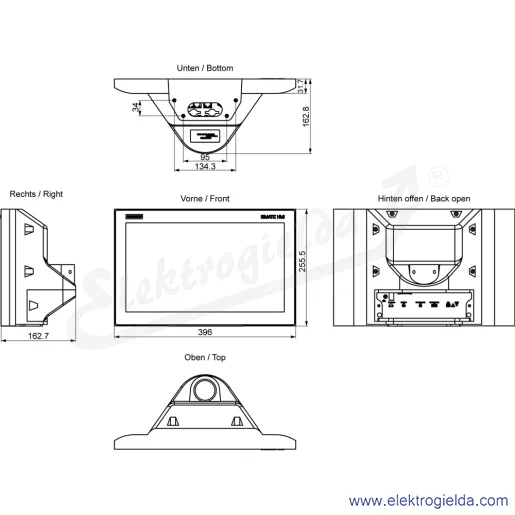 Rysunek wymiarowy Rysunek wymiarowy