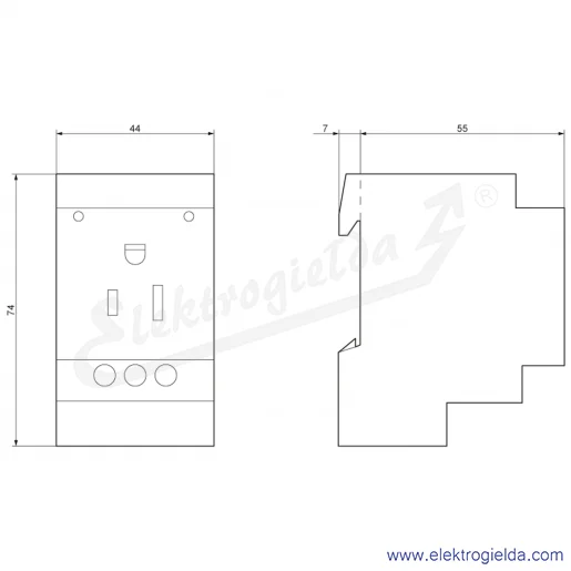 Rysunek wymiarowy Rysunek wymiarowy