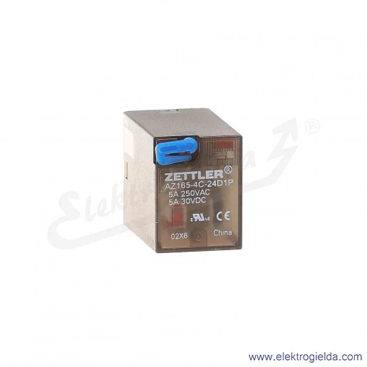Przekaźnik elektromagnetyczny ZettlerAZ165-4C-24D1P 4P 24VDC WT ( R4N ) Przekaźnik elektromagnetyczny ZettlerAZ165-4C-24D1P 4P 24VDC WT ( R4N )