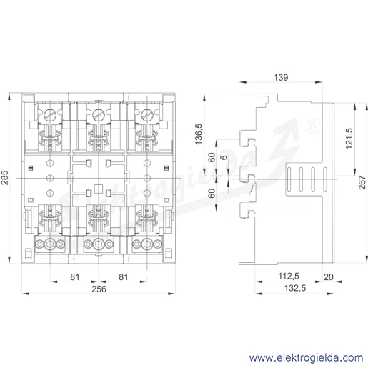 Rysunek wymiarowy Rysunek wymiarowy