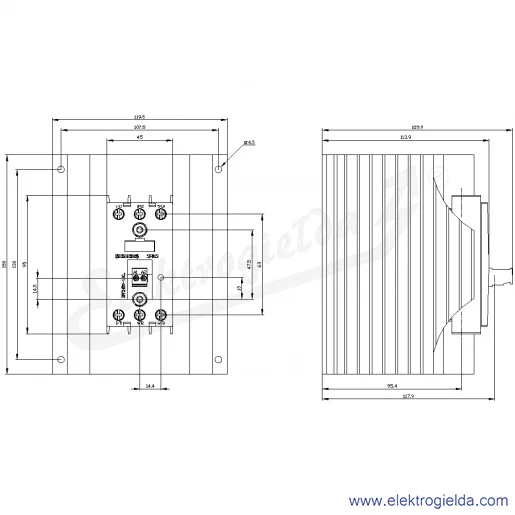 Rysunek wymiarowy Rysunek wymiarowy