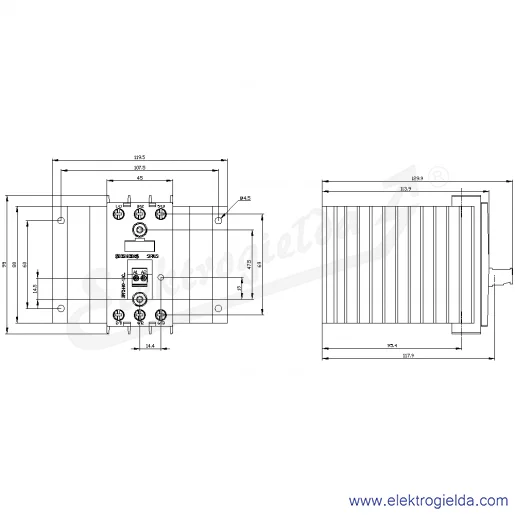 Rysunek wymiarowy Rysunek wymiarowy