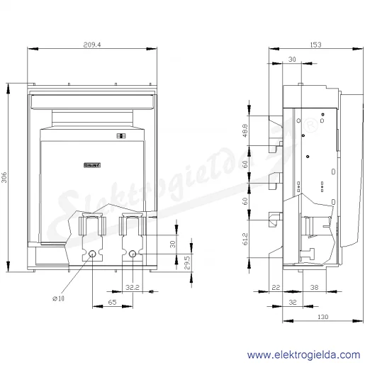 Rysunek wymiarowy Rysunek wymiarowy