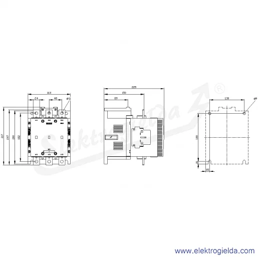 Rysunek wymiarowy Rysunek wymiarowy
