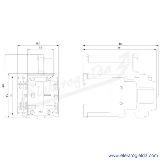 Rysunek wymiarowy Rysunek wymiarowy