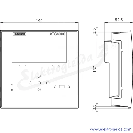Rysunek wymiarowy Rysunek wymiarowy