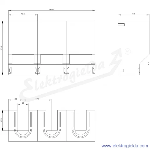 Rysunek wymiarowy Rysunek wymiarowy