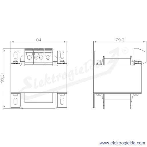Rysunek wymiarowy Rysunek wymiarowy