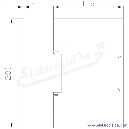 Rysunek wymiarowy Rysunek wymiarowy