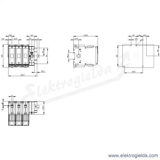 Rysunek wymiarowy Rysunek wymiarowy