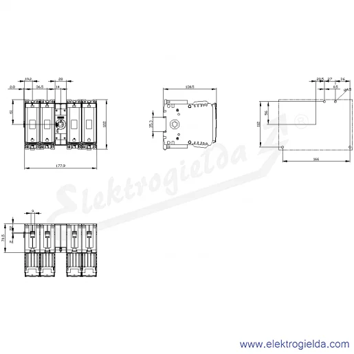 Rysunek wymiarowy Rysunek wymiarowy