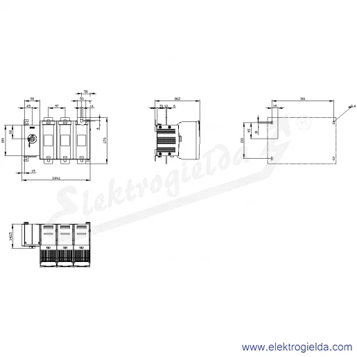 Rysunek wymiarowy Rysunek wymiarowy