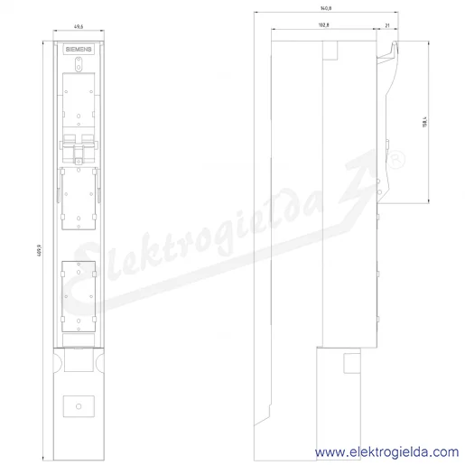 Rysunek wymiarowy Rysunek wymiarowy