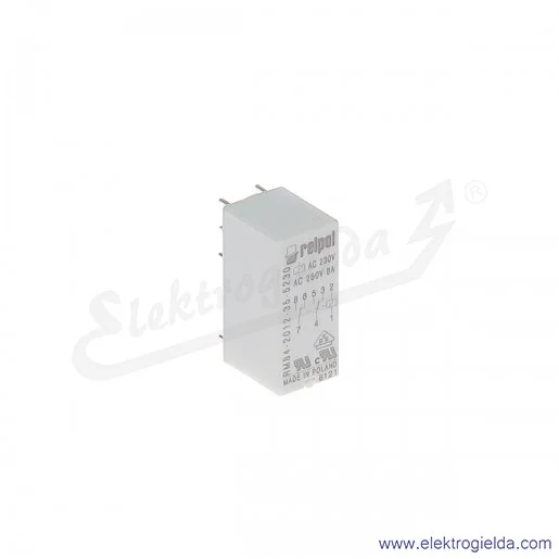 Przekaźnik miniaturowy RM84-2012-35-5230 2P 230VAC do gniazd i obwodów drukowanych