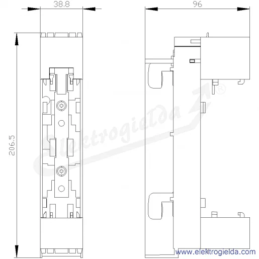 Rysunek wymiarowy Rysunek wymiarowy