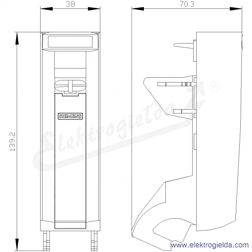 Rysunek wymiarowy Rysunek wymiarowy