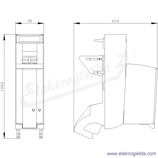 Rysunek wymiarowy Rysunek wymiarowy