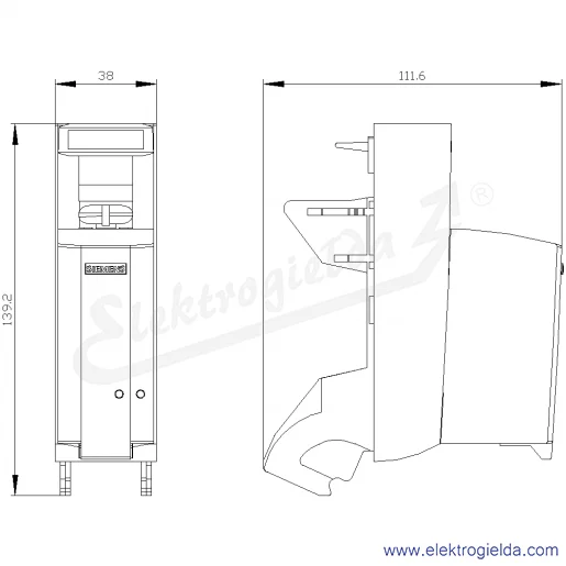 Rysunek wymiarowy Rysunek wymiarowy