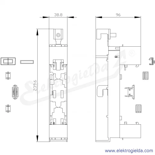 Rysunek wymiarowy Rysunek wymiarowy