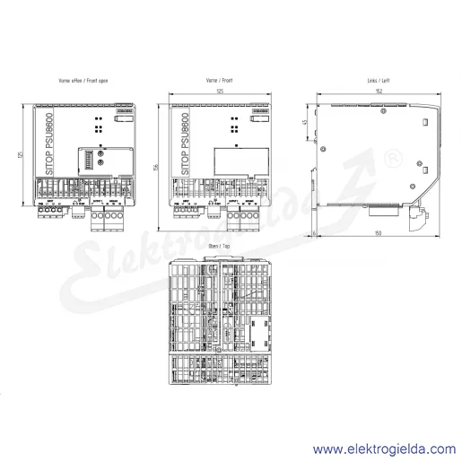 Rysunek wymiarowy Rysunek wymiarowy