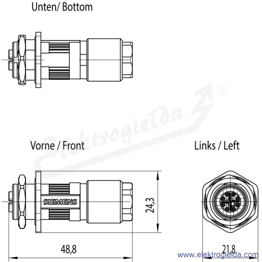 Rysunek wymiarowy Rysunek wymiarowy