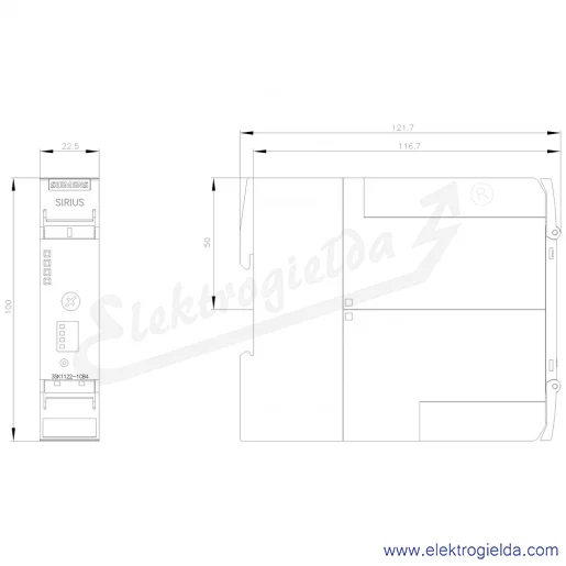 Rysunek wymiarowy Rysunek wymiarowy