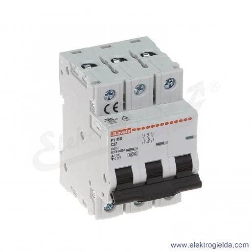Wyłącznik nadprądowy P1MB3PC32 C32A 3P 10kA AC Wyłącznik nadprądowy P1MB3PC32 C32A 3P 10kA AC