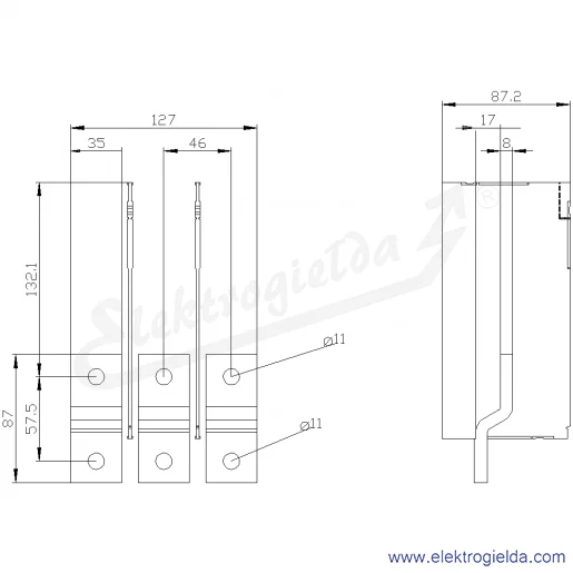Rysunek wymiarowy Rysunek wymiarowy