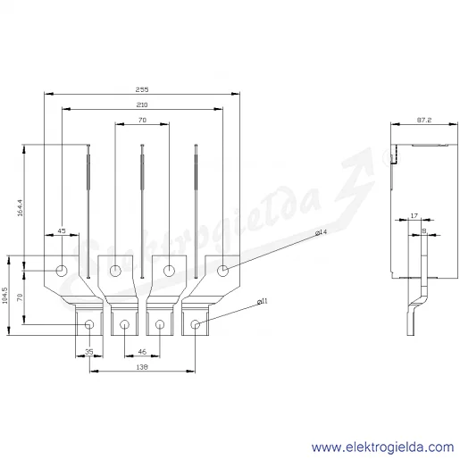 Rysunek wymiarowy Rysunek wymiarowy