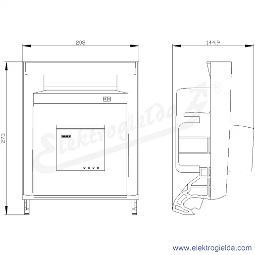 Rysunek wymiarowy Rysunek wymiarowy