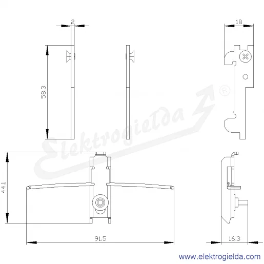 Rysunek wymiarowy Rysunek wymiarowy
