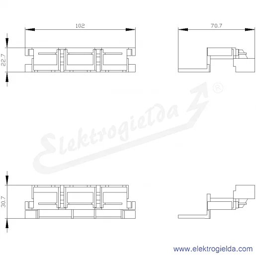 Rysunek wymiarowy Rysunek wymiarowy