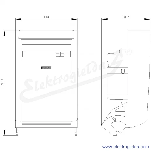 Rysunek wymiarowy Rysunek wymiarowy