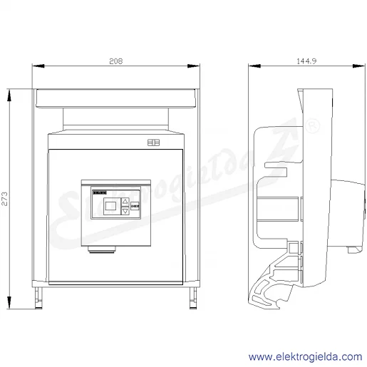 Rysunek wymiarowy Rysunek wymiarowy