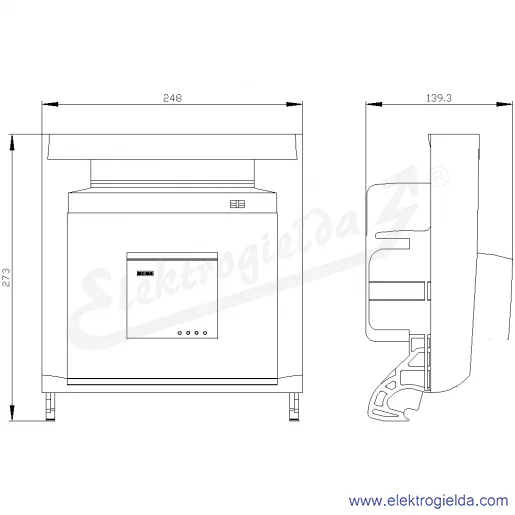 Rysunek wymiarowy Rysunek wymiarowy