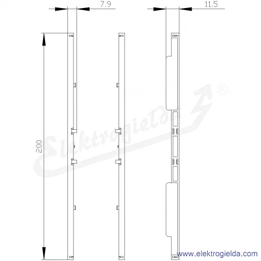 Rysunek wymiarowy Rysunek wymiarowy