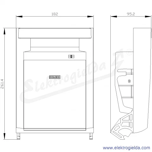 Rysunek wymiarowy Rysunek wymiarowy
