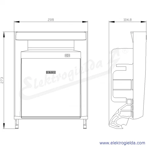 Rysunek wymiarowy Rysunek wymiarowy